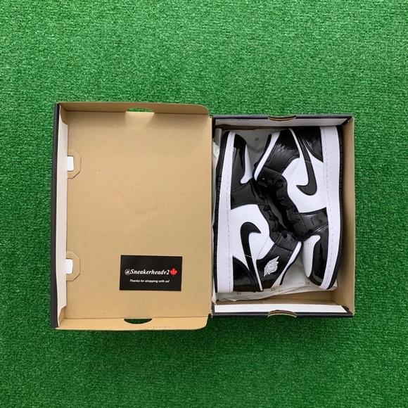 🐼*NEW* Air Jordan 1 Mid “Carbon Fibre” (GS) - Picture 9 of 10